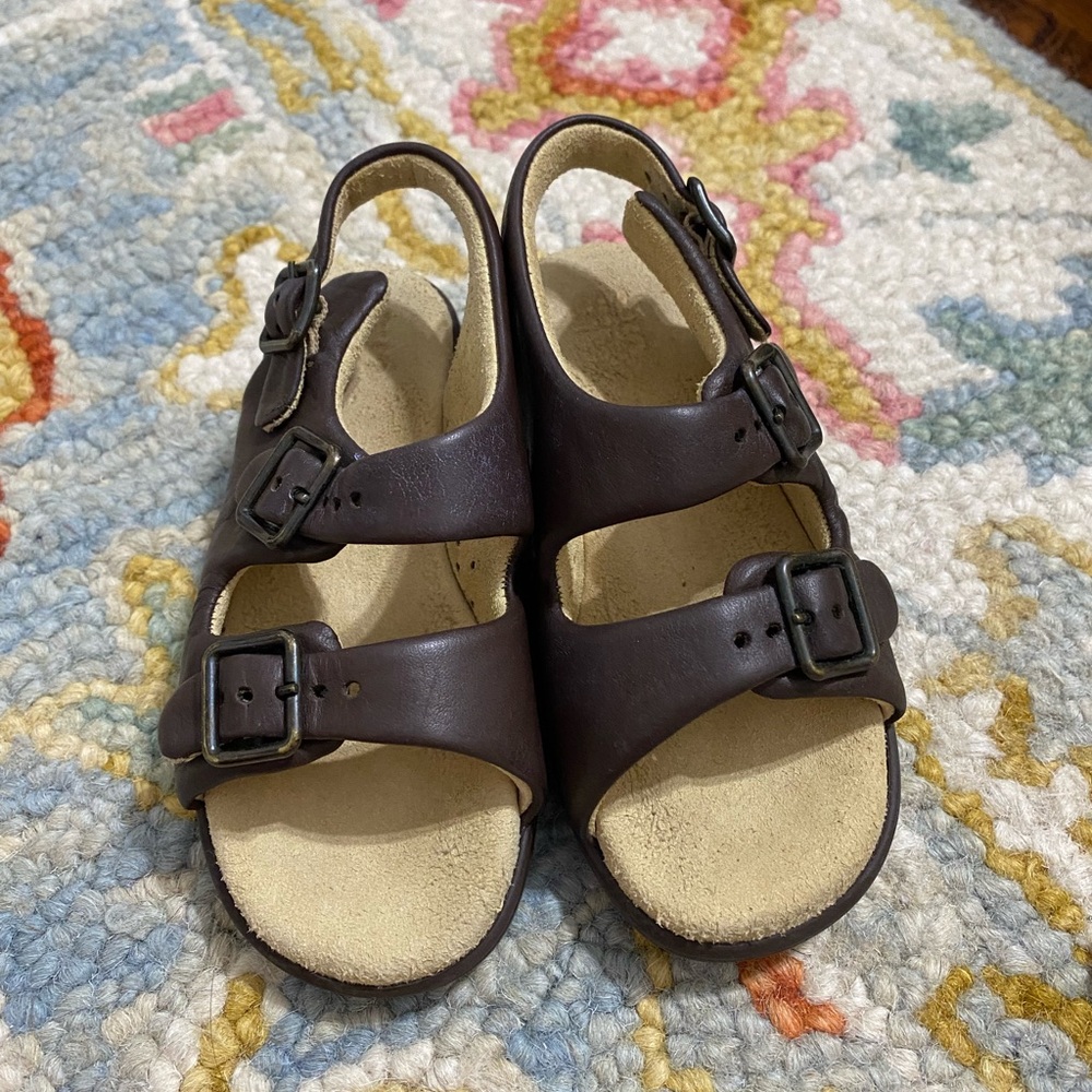 Cute, soft, brown leather SAS sandles for toddler, size 7